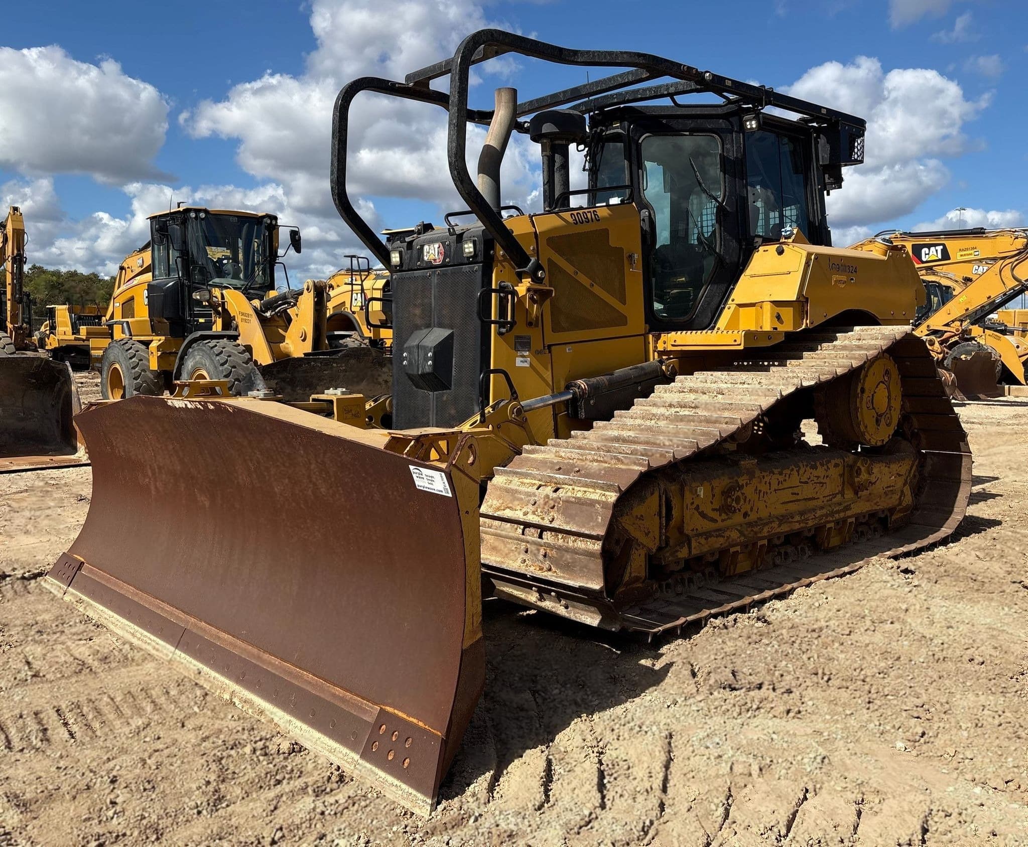 Caterpillar D6 LGP dozer in the Heavy Duty Export equipment yard in Waxahachie, Texas