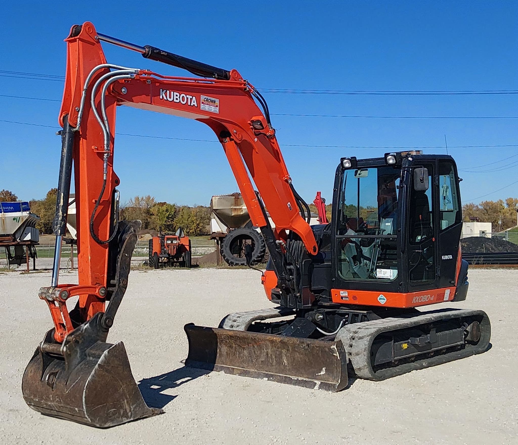 2016 Kubota KX080-4 mini excavator at the Heavy Duty Export equipment yard